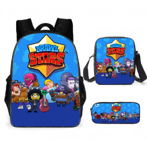 Backpack Brawl stars Blue with case and bag