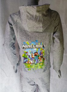 Dres zapinany na zamek błyskawiczny Minecraft III Szary