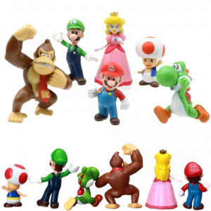 Figurki Super Mario Bros. 6 sztuk w pudełku