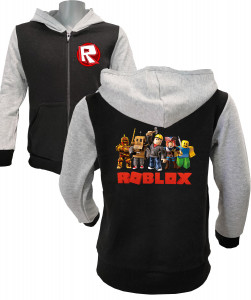 Tepláková bunda na zip Roblox Black Gray