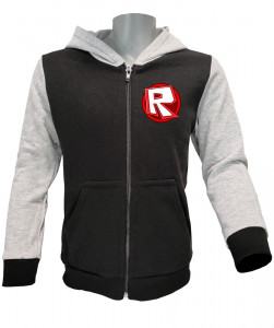 Tepláková bunda na zip Roblox Black Gray