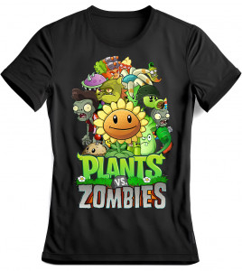 T-shirt Plants and Zombies cotton